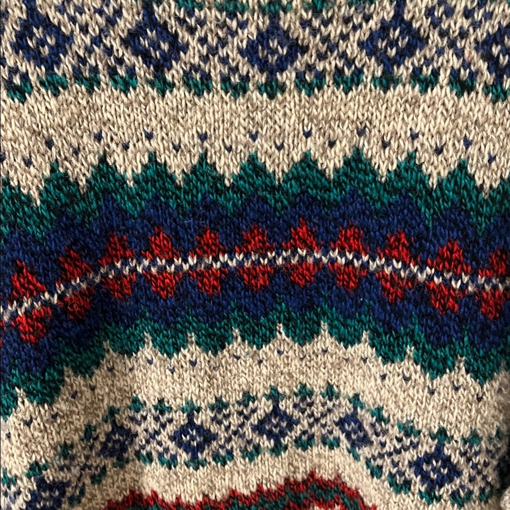 American Eagle vintage Wool Blend Men's Fair Isle Crewneck Sweater Size XL - Picture 4 of 6
